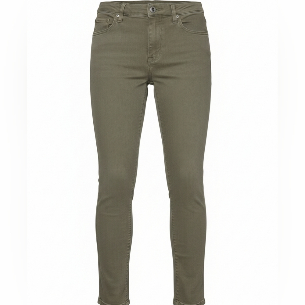 H&M Khaki Green Skinny Ankle Jeans - Regular Waist - Size 28 - Picture 4 of 16